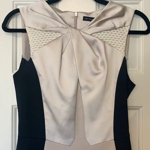 Karen Millen Black and Cream Dress